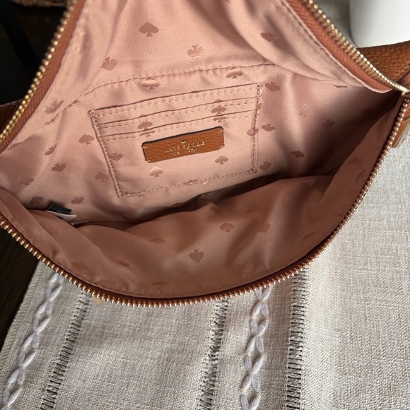 kate spade Cognac Pebbled Leather Belt Bag with Gold Hardware - Picture 4 of 9